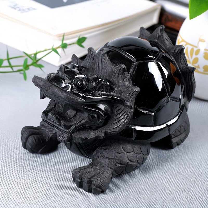 纯天然黑曜石龙龟玄武摆件乌金色原矿石雕刻吉祥物玄关客厅装饰品,饰品/流行首饰/时尚饰品新,黑曜石,淘宝优惠券,粉丝福利购,淘宝优惠卷