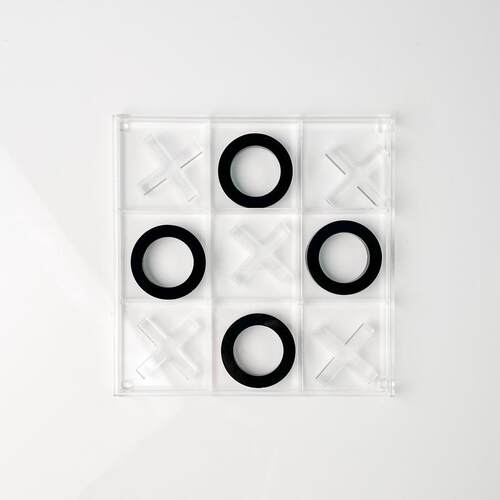 亚克力字棋井益黑白xo三子棋儿童趣味桌面游戏连连看棋亲子智442
