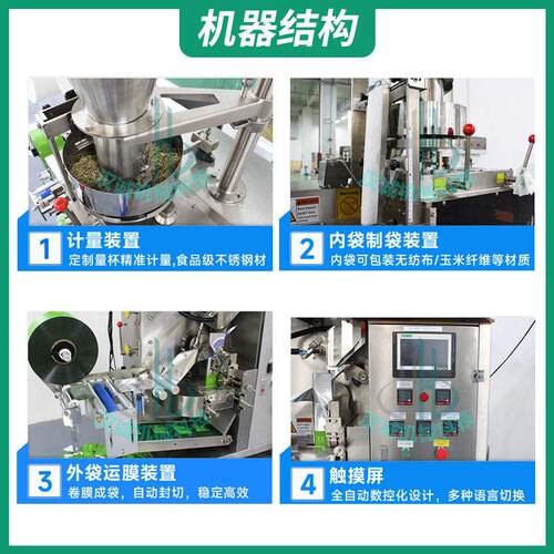 尼三龙袋袋泡茶包装机 无纺布花茶用茶911茶茶包 角包叶包机装机