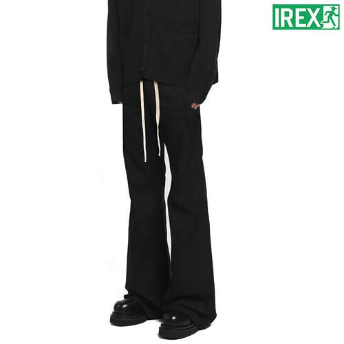 IREX美式春夏400g面料cleanfit微喇裤男直筒高街黑色卫裤休闲长裤