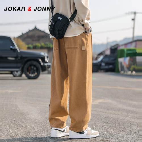 JOKAR&JONNY工装裤子男春秋季潮牌纯棉直筒运动裤男宽松休闲长裤