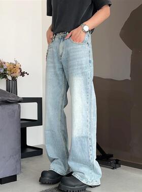 【冰蓝平替】甄枚前Demna Flared冰蓝微喇cleanfit显高美式牛仔裤