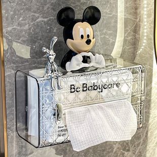 免打孔家用卫生间面巾纸洗脸巾收纳厕所抽纸厨房倒挂 纸巾盒壁挂式