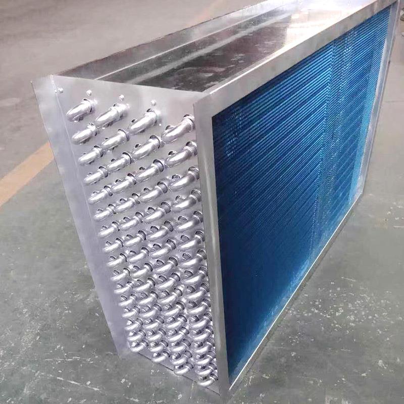 水空调机组铜管散器铝ZPJN箔翅片央空调热水冷中器蒸发新风机组表