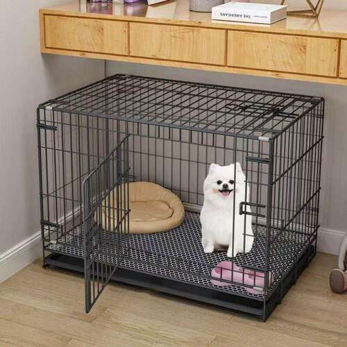 狗笼子小型犬家用室内折叠泰迪比熊中型犬带厕所分离宠物笼子狗窝