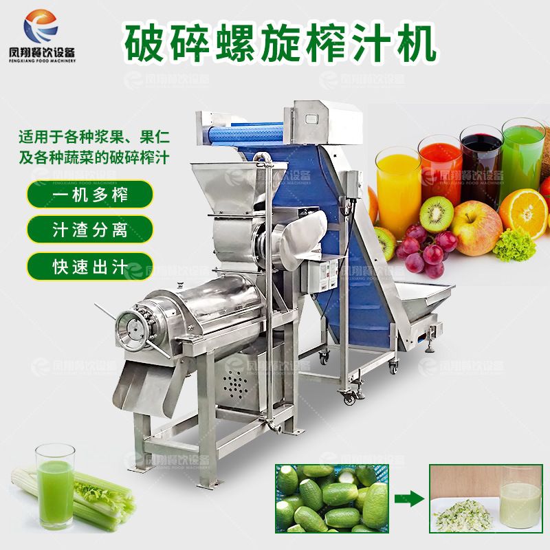 凤翔 工厂直销0.5T/1.5T/2.5T破碎螺旋榨汁机一机多榨快速出汁机