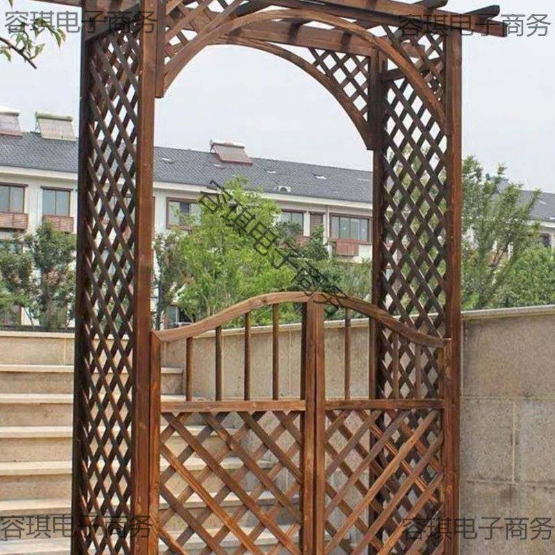 花园门户外庭院装饰防腐木碳化葡萄架半圆网格花架子拱形爬藤拱门,节庆用品/礼品,拱门,淘宝优惠券,粉丝福利购,淘宝优惠卷