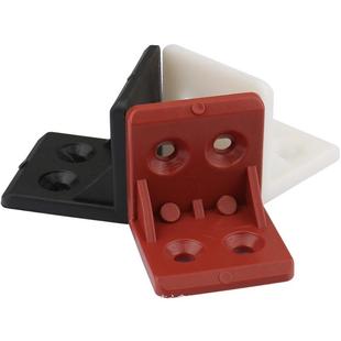 100个塑料角码角铁90度直角固定家具衣柜层板托隔板三角支架