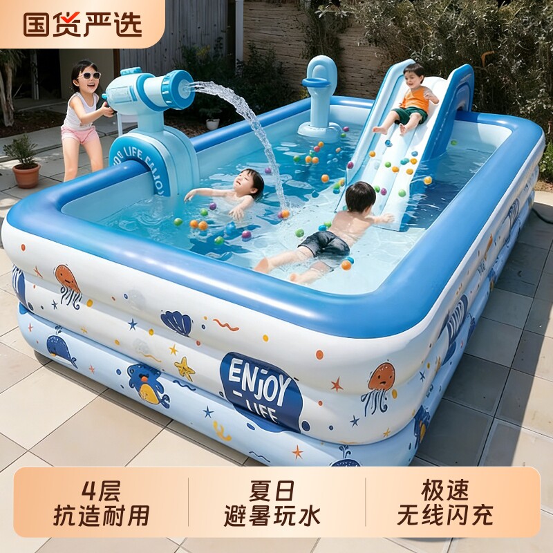 充气游泳池儿童家用加厚宝宝婴儿大型户外水池小孩家庭戏水池玩水