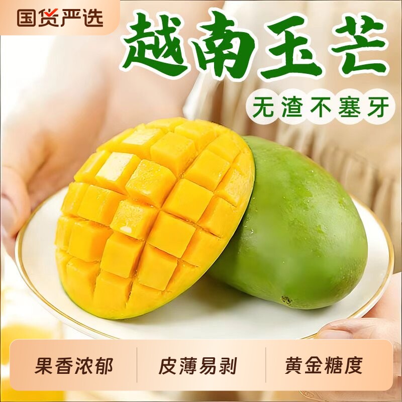 越南进口玉芒应当季生吃青芒果现摘新鲜大芒果热带水果大果
