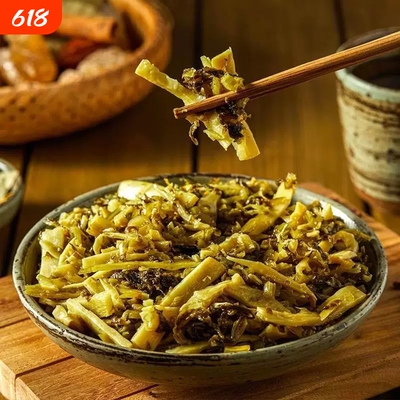 江西特产雪菜炒笋即食下饭菜雷笋鲜脆笋丝早餐配粥袋装咸菜竹笋