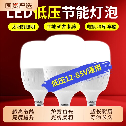 12V24V36V48V60V低压灯泡led灯泡电瓶太阳能机床灯养殖场矿井船舶
