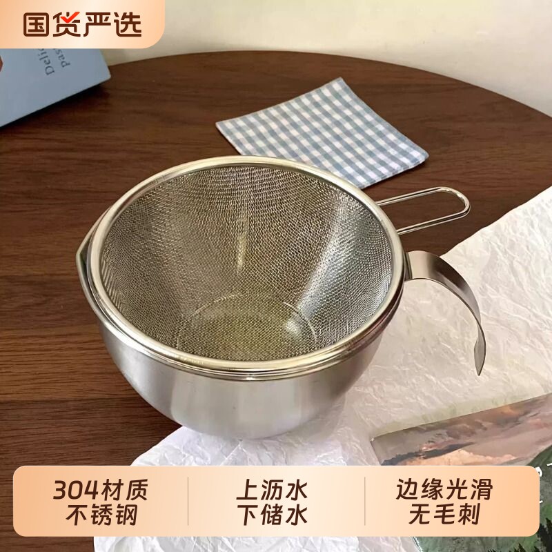 304不锈钢沙拉料理盆烘焙器具沥水篮厨房料理碗打蛋碗淘米沥水盆