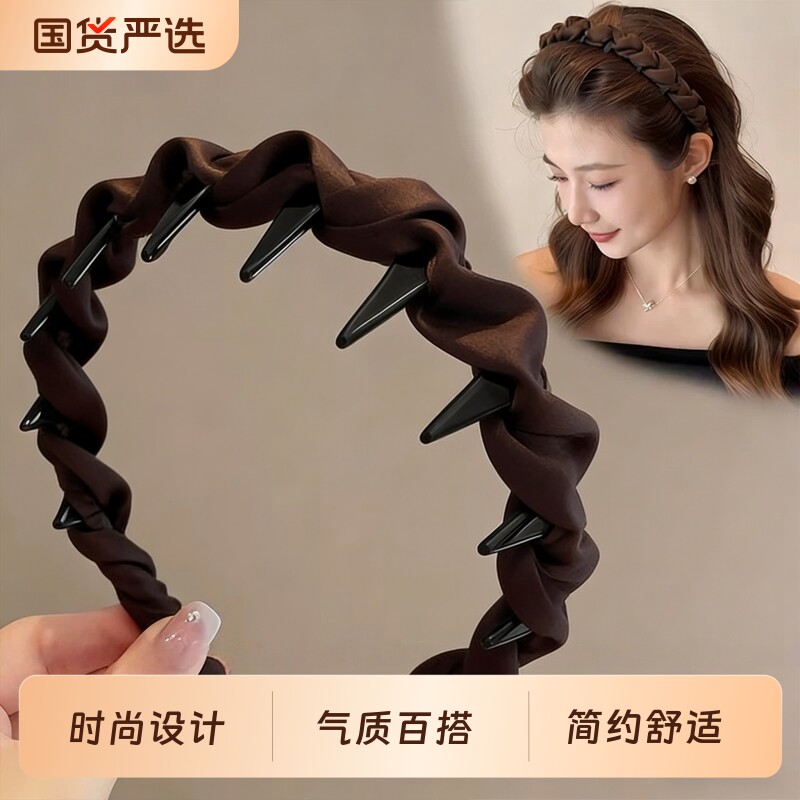 高颅顶洗脸发箍女士韩版日常外戴头箍带齿蓬松2026新款高级感发卡