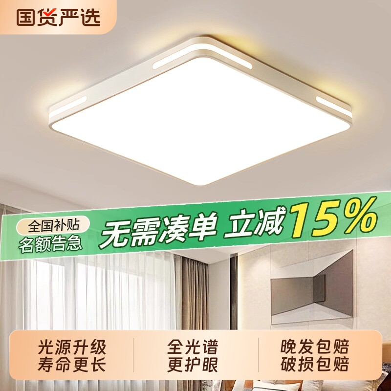 led极简主卧室吸顶灯2026新款客厅吊灯具创意现代简约大气设计