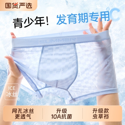 青少年男童内裤发育期中大童四角