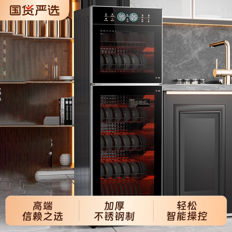 新飞免沥水消毒柜家用小型立式桌面不锈钢厨房商用碗筷盘消毒碗柜