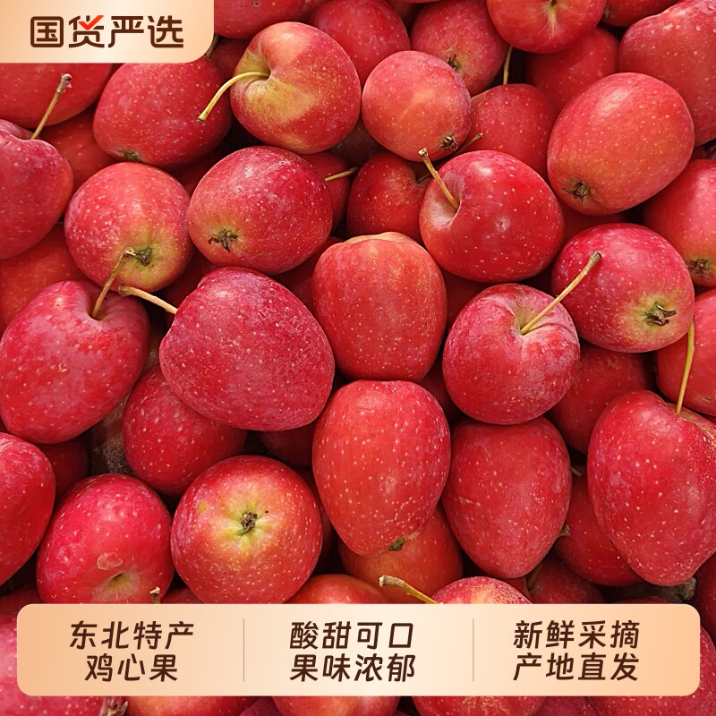 正宗东北鸡心果新鲜4.5斤水果锦绣海棠果小苹果脆甜特产沙果整箱图片