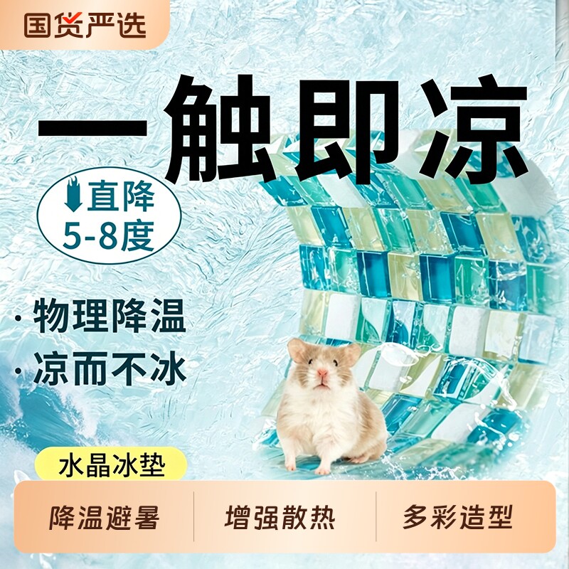仓鼠冰垫降温用品夏天散热板冰垫兔子凉席冰床金丝熊消暑冰床窝O