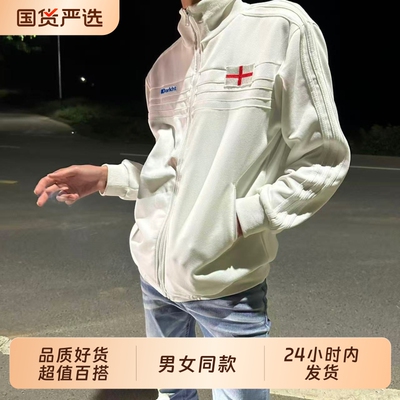 美式复古cleanfit立领卫衣外套