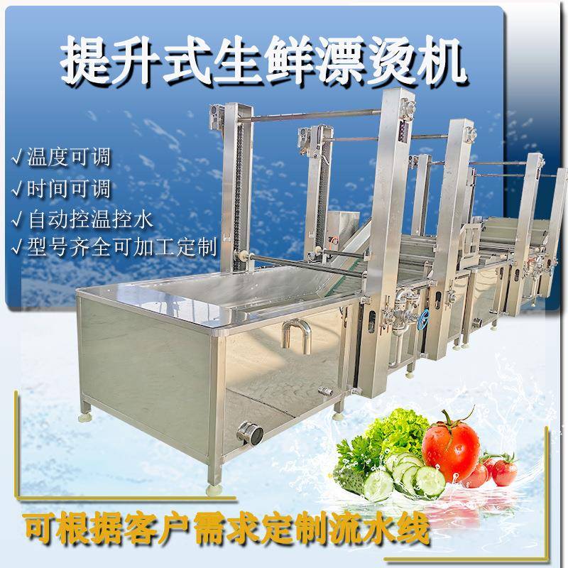 鱿鱼仔墨鱼脱水预煮机灭菌杀青护色机豆腐丸子漂烫定型机设备