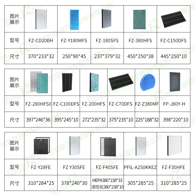 适配夏普空气净化器加湿器滤网FZ-GF50FH/FZ-GF50FHEPA过滤网滤芯