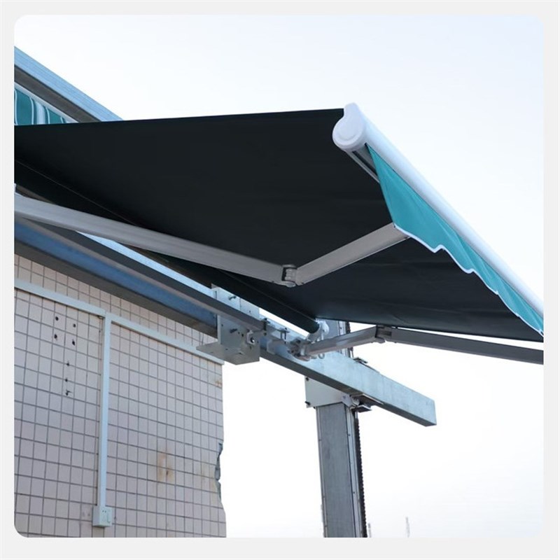 电动带灯遮阳棚雨棚伸缩式遥控雨篷别墅户外阳台庭院智能自动雨棚
