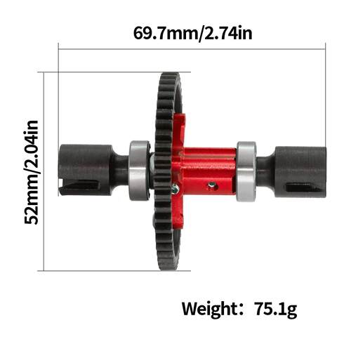 ARRMA 1/8 KRATON OUTCAST TYPHON 中差速改直轴总成50T套件W119