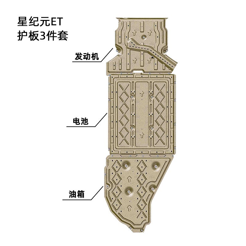 适用于星纪元ET全车底盘护板2024年装甲原车孔位安装便捷