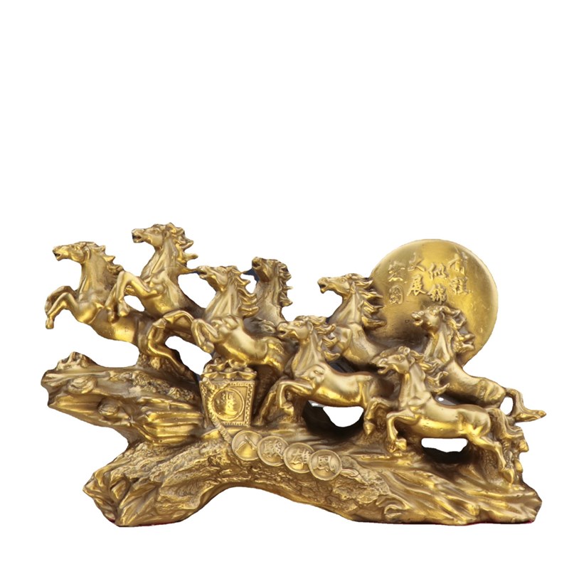 杨铜记 家居办公室铜摆件厂家 铜马 铜八马