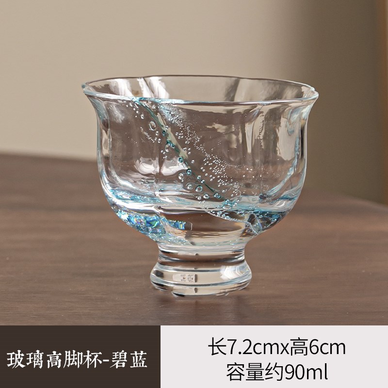 中式气泡玻璃闻香杯家用高档主人杯个人专用高硼硅耐高温品茗杯