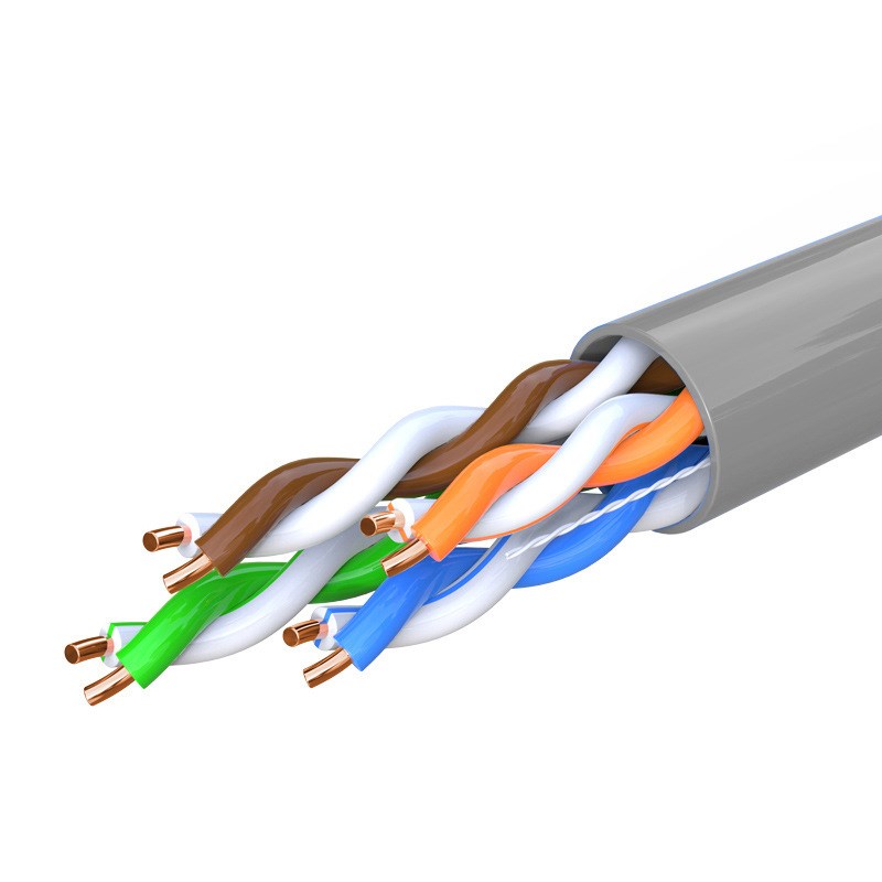 厂家超五类网线0.51高导铝网络线  铜包银cat5e铜包铝 300米
