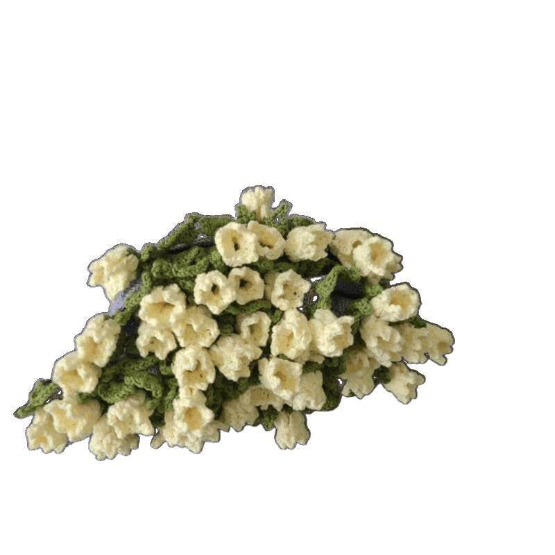 玫瑰花束毯子材料包郁金香花毯毛线团手工编织毯子送闺蜜厂家包邮