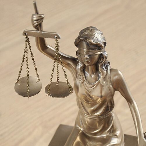 复古公平女神摆件欧式家居冷铸铜雕塑客厅书房酒架展示柜生日礼品