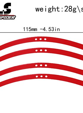 RC4WD仿真1:10模型TF2仿真越野车红色超软弹簧钢板(Z-S0570) W182