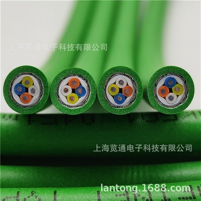 pn拖链通信网络电缆 PNET四芯屏蔽拖曳网线profinet类型C 22awg