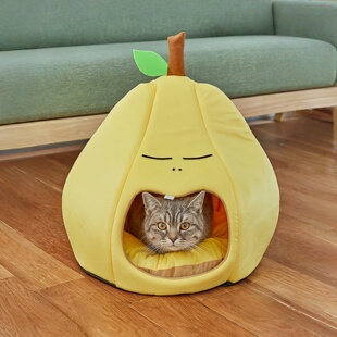 YoofPets冬季保暖封闭式狗窝深度睡眠大容量暖和猫窝成年猫专用