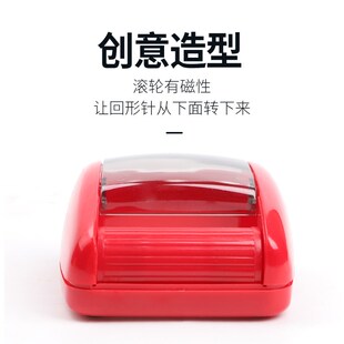 精选手牌sdi回形针收纳盒磁吸式创意滚轮彩色回型针办公桌面收纳1