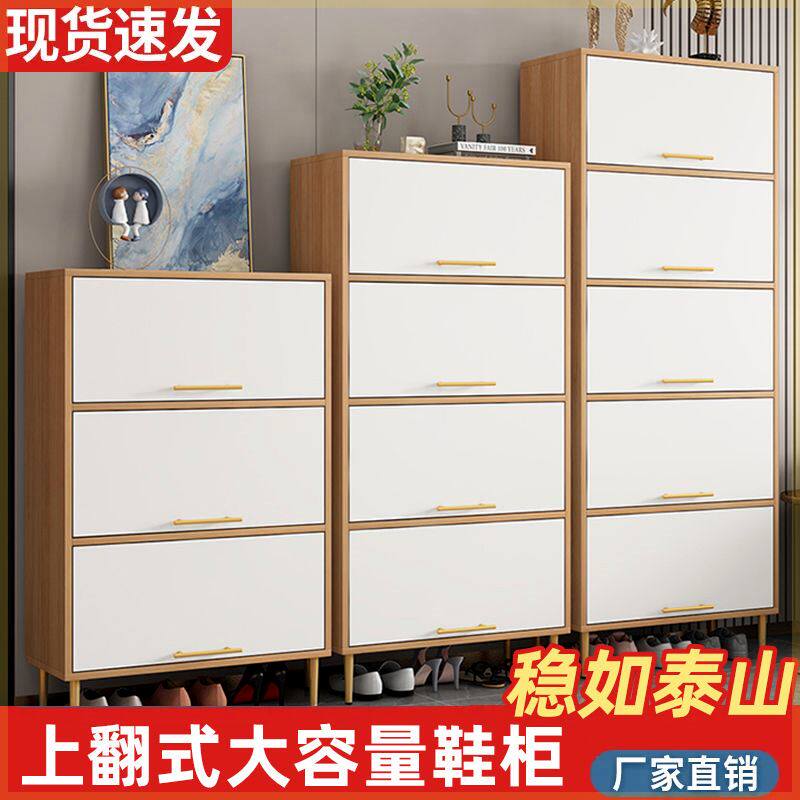 简易鞋柜带门防尘家用进图片