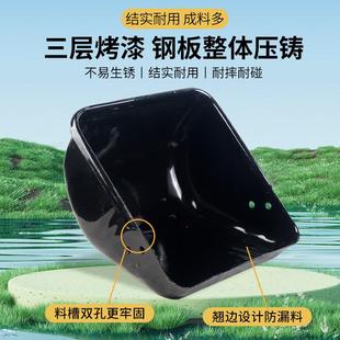 加厚钢板母猪食槽不锈钢猪料槽猪用产床定位栏保育床养殖器械设备