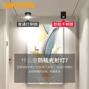 防眩筒灯双头格栅灯客厅无主灯盒子灯吸顶射灯 方形双头斗胆灯明装