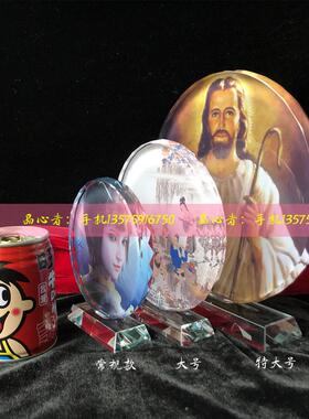 数学之父华罗庚画像水晶模型摆件工艺品纯手工制作书房桌摆设礼品