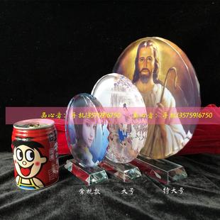 数学之父华罗庚画像水晶模型摆件工艺品纯手工制作书房桌摆设礼品