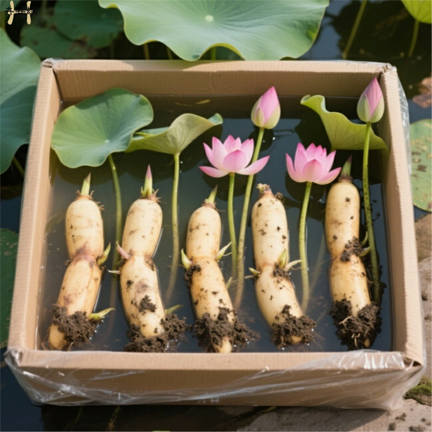 荷花盆栽莲花藕苗四季观赏好养