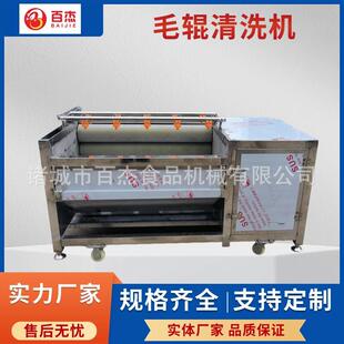 商用马蹄清洗机花生毛辊清洗设备芋头红薯毛刷清洗去皮一体机