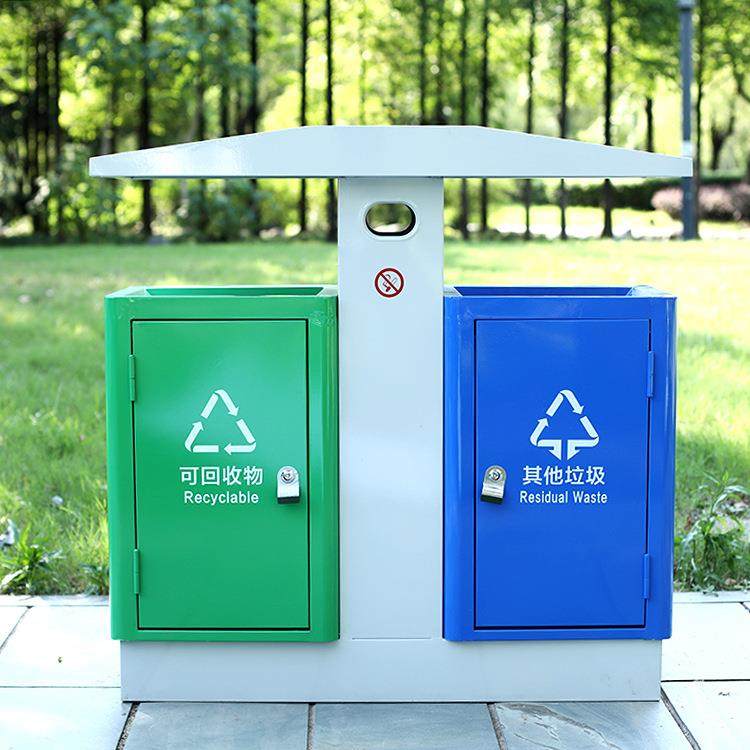 户外大型环卫分类垃圾桶不锈钢镀锌钢板喷塑果皮箱商用室外垃圾箱,基础建材,不锈钢垃圾桶,淘宝优惠券,粉丝福利购,淘宝优惠卷