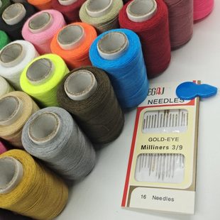 家用缝纫线402缝衣线缝纫机黑白彩线小卷手工DIY细线手缝衣车针线