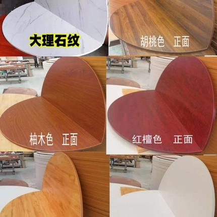 折叠圆桌面圆台面折叠实木餐桌圆桌面家用木大桌面圆餐桌黑胡桃