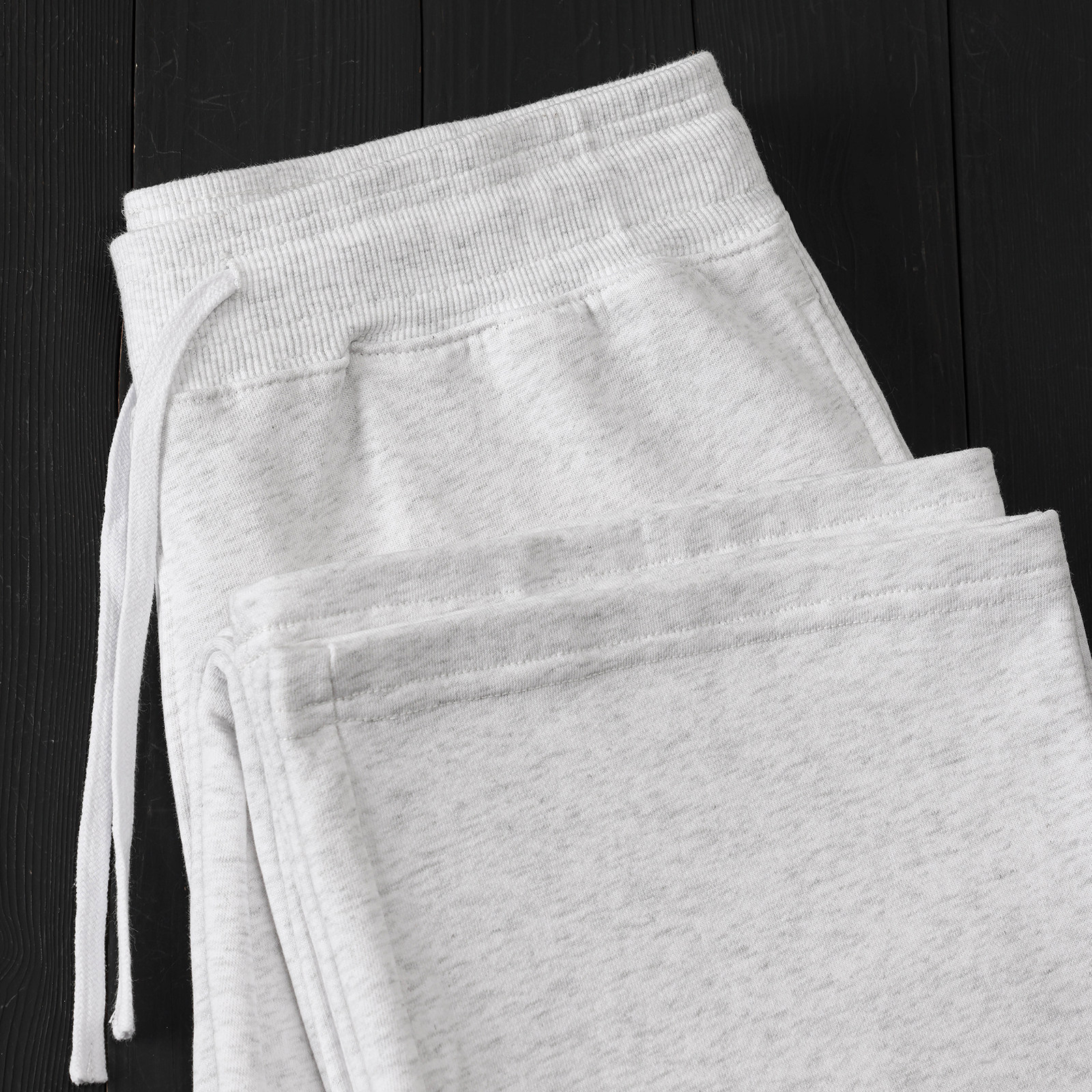 360g白花灰宽松阔腿直筒长裤柔软亲肤锁温保暖螺纹松紧腰秋冬卫裤,男装,卫裤,淘宝优惠券,粉丝福利购,淘宝优惠卷