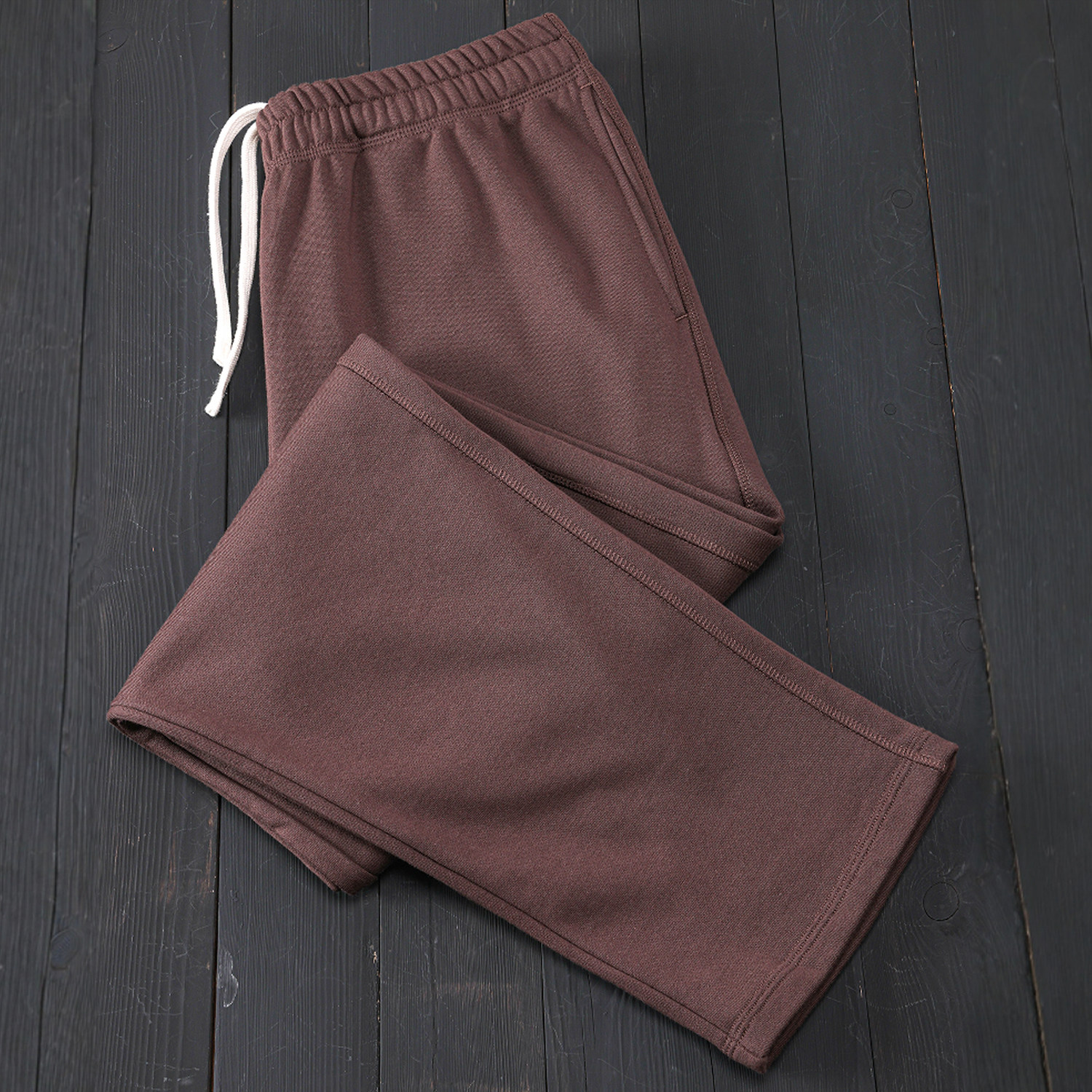 【双股双纱】梅紫色洗水柔软亲肤毛圈直筒卫裤纯色宽松耐磨休闲裤,男装,卫裤,淘宝优惠券,粉丝福利购,淘宝优惠卷